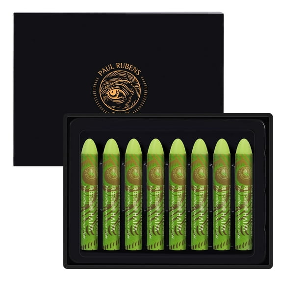 Paul Rubens Oil Pastels for Artsits, 8PCS HAIYA Soft Oil Pastels Set, Creamy and Easy to Blend, Bullet Head, Light Green