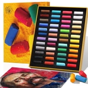 Paul Rubens Soft Pastels Set, 48 Vibrant Color Handcrafted Chalk Pastels, Fine Pigments Excellent Blending&Layering, Ideal for Artists, Beginners&Students