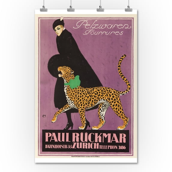 Paul Ruckar Vintage Poster (artist: Moos) Switzerland (36x54 Giclee Gallery Print, Wall Decor Travel Poster)