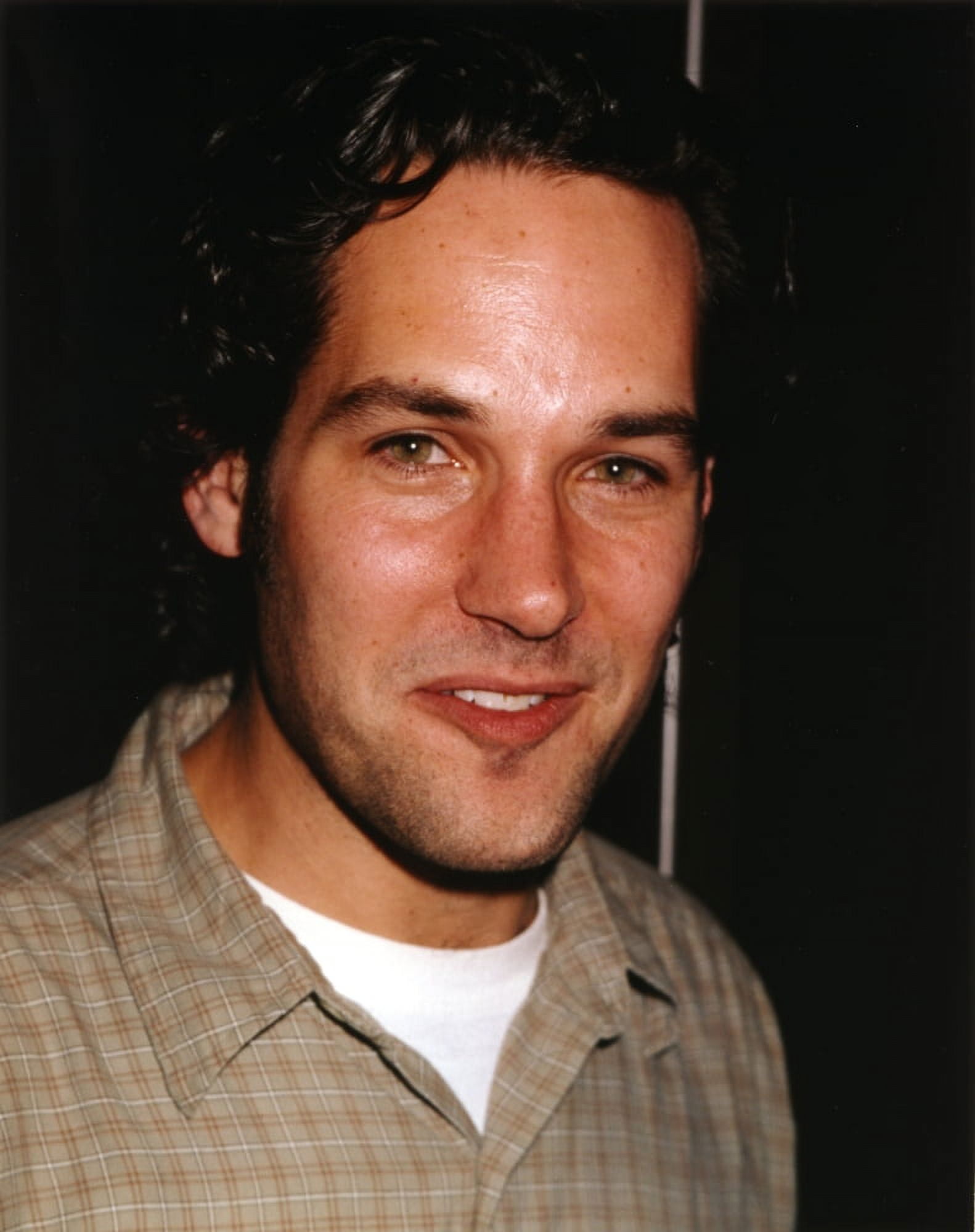 Paul Rudd Portrait in Brown Plaid Polo Photo Print (24 x 30) - Walmart.com