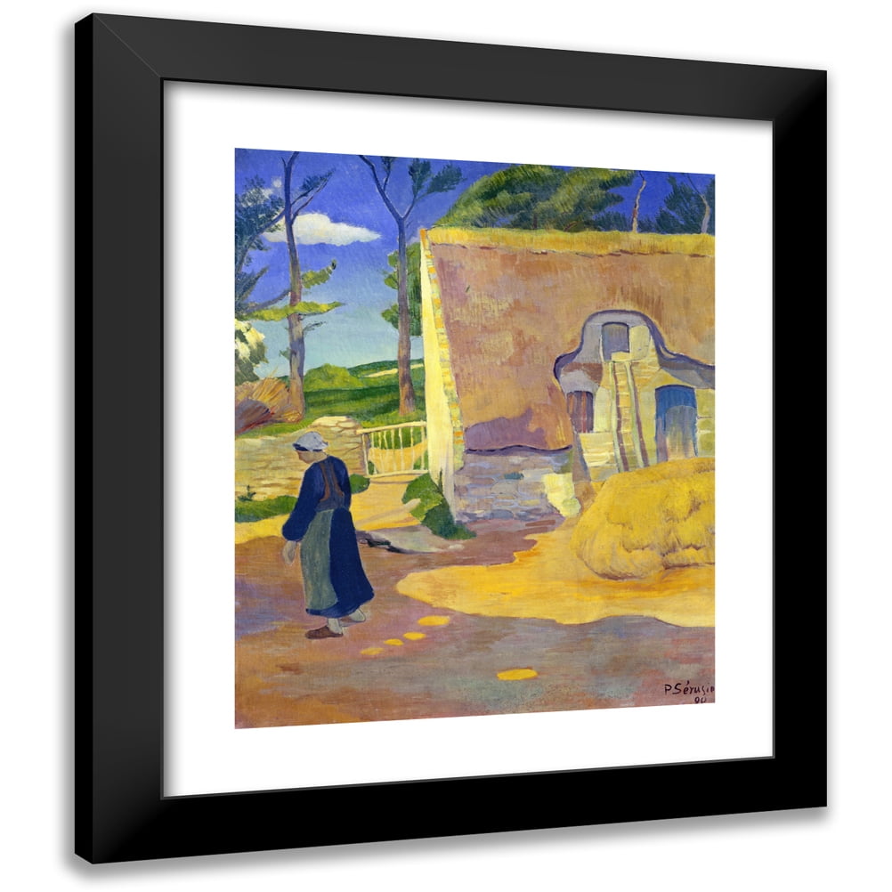 Paul Sérusier 15x18 Black Modern Framed Museum Art Print Titled - Farmhouse at Le Pouldu (1890)