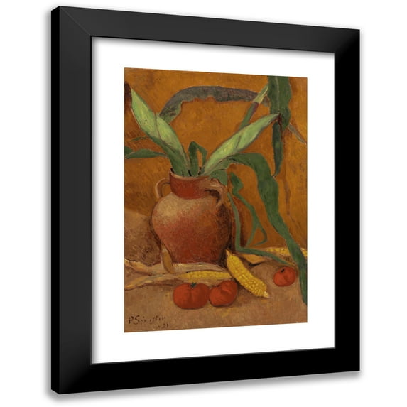Paul Sérusier 17x24 Black Modern Framed Museum Art Print Titled - Still Life with Corn and Tomatoes (1921)