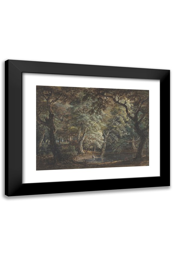 Paul Sandby 14x12 Black Modern Framed Museum Art Print Titled - Windsor Great Park (1790-99)