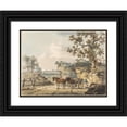 thumbnail image 1 of Paul Sandby 18x15 Black Ornate Wood Framed Double Matted Museum Art Print Titled - A Sandpit, 1 of 5