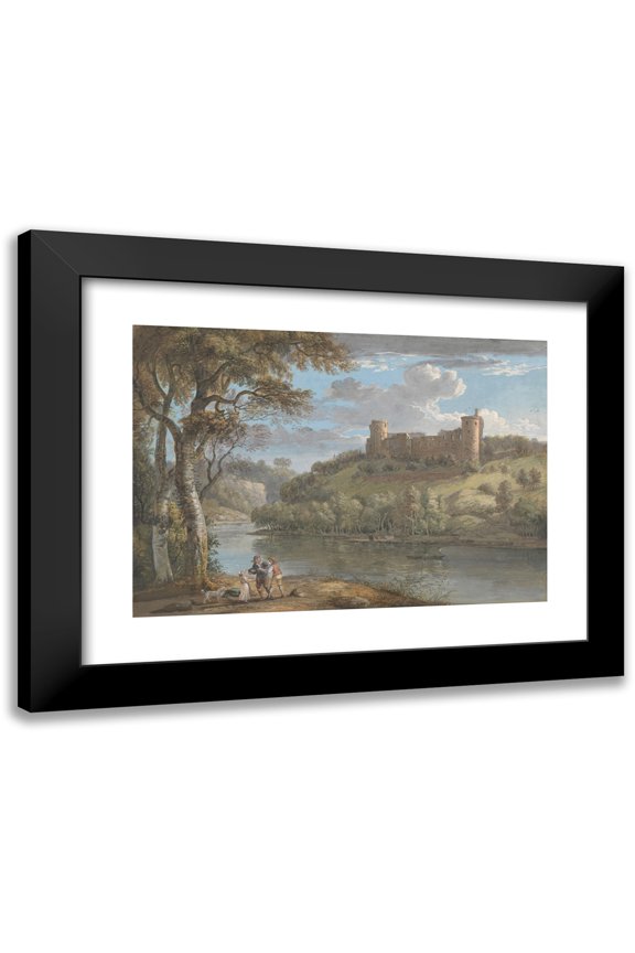 Paul Sandby 24x18 Black Modern Framed Museum Art Print Titled - Bothwell Castle, from the South
