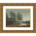 thumbnail image 1 of Paul Sandby 24x18 Gold Ornate Framed and Double Matted Museum Art Print Titled - On the Isis (1764), 1 of 4