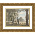 thumbnail image 1 of Paul Sandby 24x19 Gold Ornate Framed and Double Matted Museum Art Print Titled - The Gunpowder Magazine, Hyde Park (ca. 1793), 1 of 4