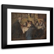 Paul Segisser 14x12 Black Modern Framed Museum Art Print Titled - Family from the Black Forest at the Table (Study) (1909)
