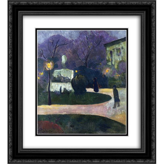 Paul Serusier 2x Matted 20x24 Black Ornate Framed Art Print 'Square with Street Lamp'