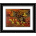 thumbnail image 1 of Paul Serusier 2x Matted 24x20 Black Ornate Framed Art Print 'Still life with apples and jug', 1 of 2