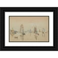 thumbnail image 1 of Paul Signac 14x11 Black Ornate Wood Framed Double Matted Museum Art Print Titled: La Rochelle (1920), 1 of 5