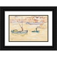 thumbnail image 1 of Paul Signac 14x11 Black Ornate Wood Framed Double Matted Museum Art Print Titled: Rotterdam (1906), 1 of 5