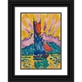 thumbnail image 1 of Paul Signac 18x24 Black Ornate Framed Double Matted Museum Art Print Titled: Sunset (The Range), 1 of 5