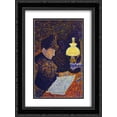 thumbnail image 1 of Paul Signac 2x Matted 18x24 Black Ornate Framed Art Print 'Woman by a lamp', 1 of 2