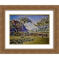 thumbnail image 1 of Paul Signac 2x Matted 24x20 Gold Ornate Framed Art Print 'Comblat Castle, The Pre', 1 of 2