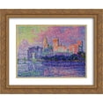 thumbnail image 1 of Paul Signac 2x Matted 24x20 Gold Ornate Framed Art Print 'The Papal Palace, Avignon', 1 of 2