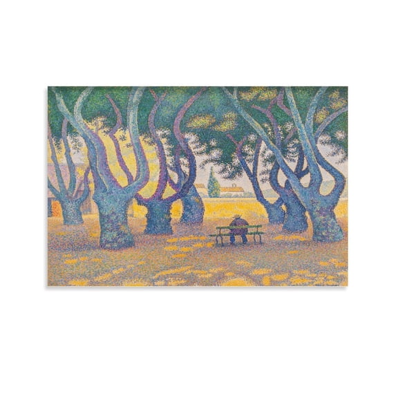 Paul Signac Painting Art Poster Place Des Lices 1893 Poster Wall Art Picture Painting Poster Canvas Print Posters Artworks Bedroom Living Room Decor 20x30inch(50x75cm)