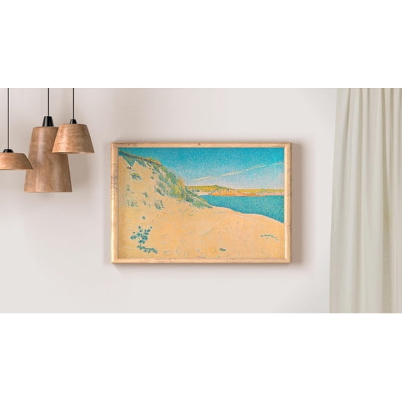 Paul Signac - The Beach At Saint-Briac. Landscape Nature, Vintage Decor, Poster On, Poster, Beach Landscape, Home Decor, Unframed Poster Size 12x18