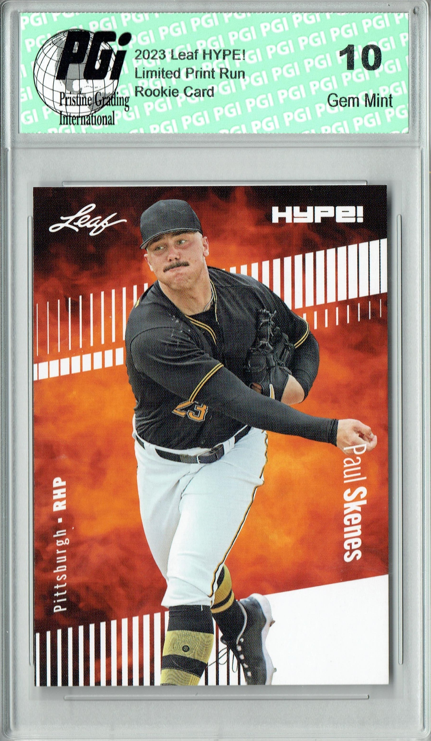 Paul Skenes 2023 Leaf HYPE! 132 Only 5000 Made! Pirates Rookie Card PGI 10