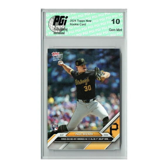 Paul Skenes 2024 Topps Now #201 1st MLB Win! Rookie Card PGI 10