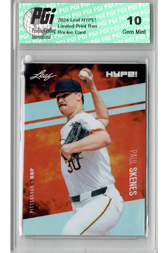 Paul Skenes Rookie Card Pittsburgh Pro Baseball Trading Card 2024 Leaf HYPE! Metal #HM-13 Silver Only 25 Made PGI 10