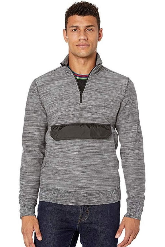 GRAY 1/2 Zip Anorak Top Sweatshirt, US X-Large