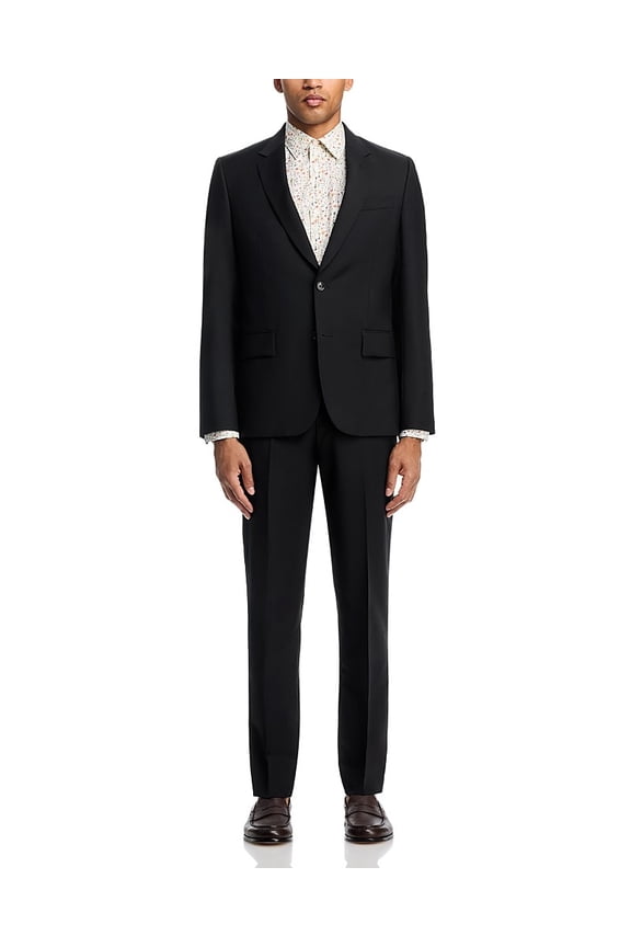 Soho Canvas Wool and Mohair Extra Slim Fit Suit 46R / 40W Black