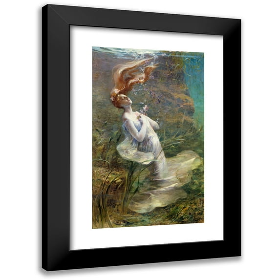 Paul Steck 12x18 Black Modern Framed Museum Art Print Titled - Ophelie (1894-1895)