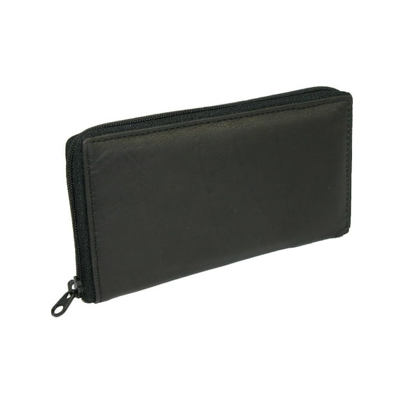 Paul & Taylor Leather Deluxe Zip Around Checkbook Cover Wallet