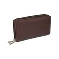 thumbnail image 1 of Paul & Taylor Leather Double Zippered Checkbook Cover Wallet, 1 of 4