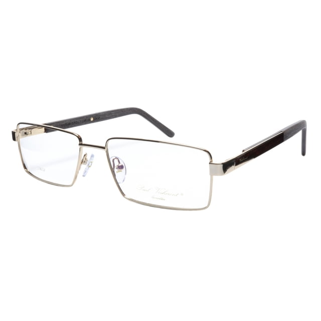 Paul Vosheront Eyeglasses Frame PV304B C1 Gold Plated Wood Italy 57-17 ...