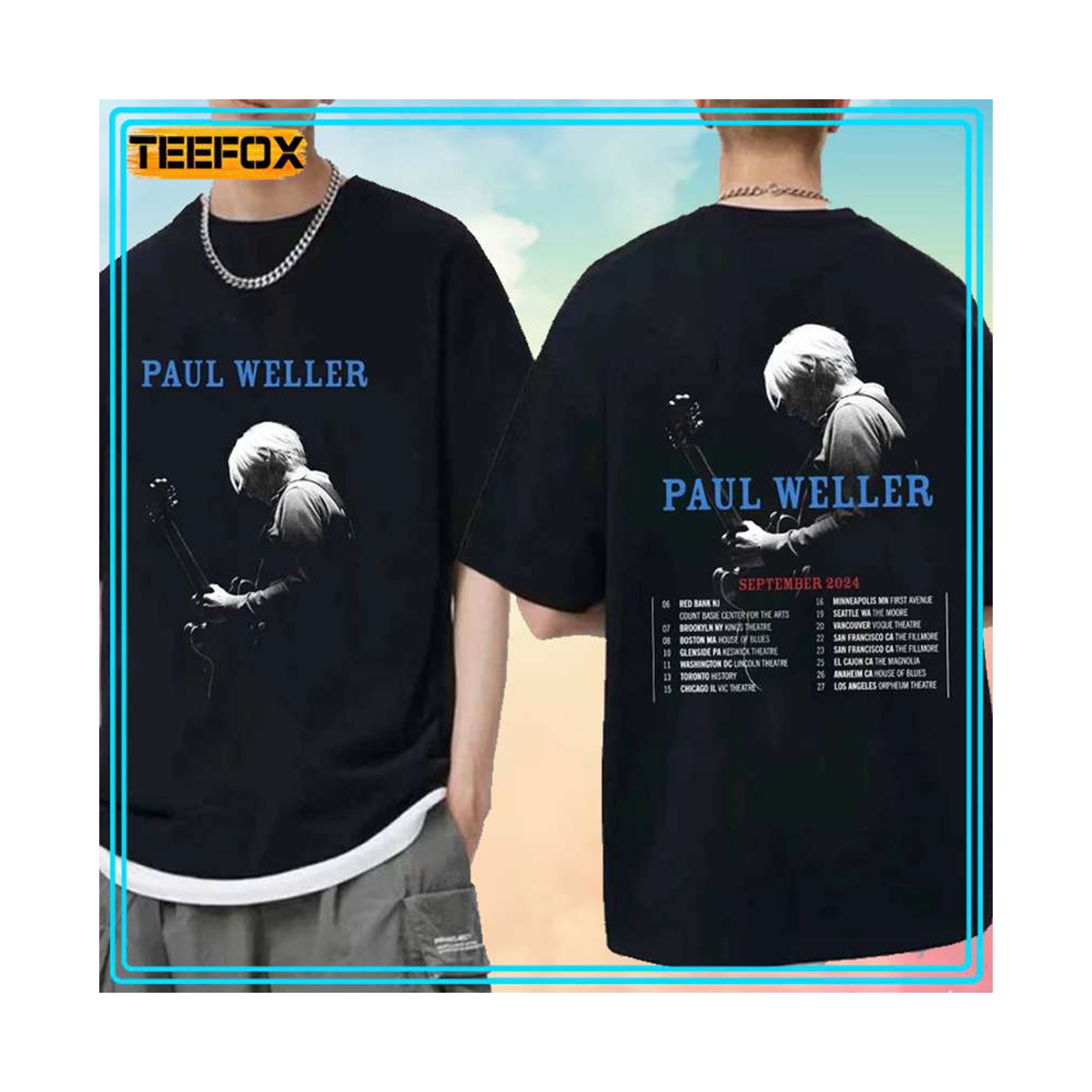 Paul Weller Tour 2024 Concert T Shirt