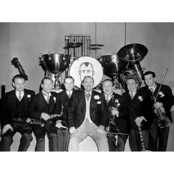 Paul Whiteman (Center) With Members Of His Orchestra History (36 x 24)