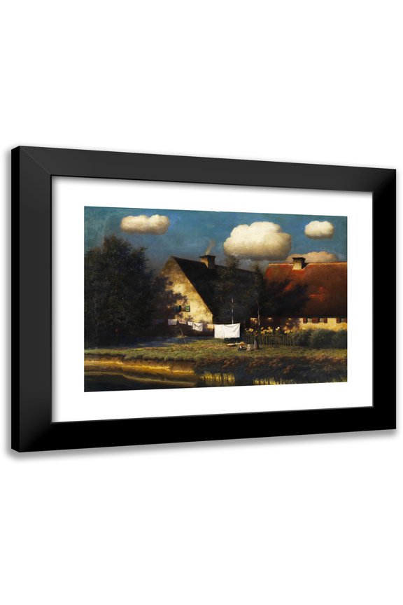 Paul Wilhelm Keller-Reutlingen 24x18 Black Modern Framed Museum Art Print Titled - Foolish Under Clouds in Late Summer Light