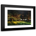 thumbnail image 1 of Paul Wilhelm Keller-Reutlingen 24x18 Black Modern Framed Museum Art Print Titled - Grazing Sheep on the Forest Clearing (1890), 1 of 5