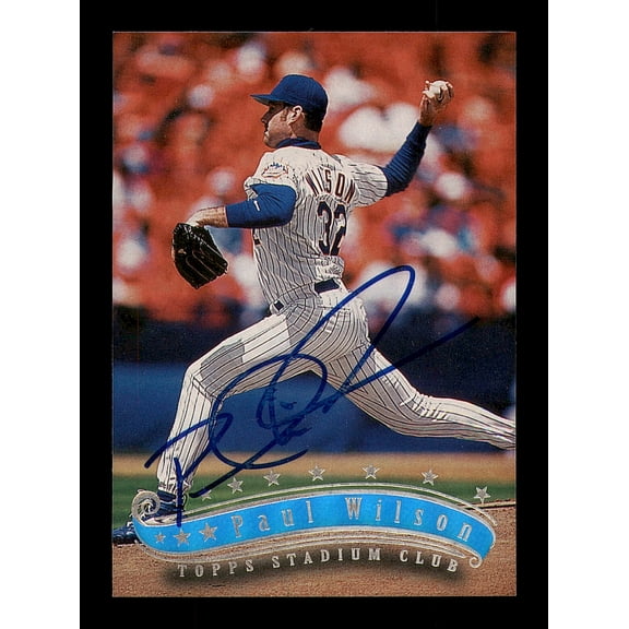 Paul Wilson Autographed 1997 Stadium Club Card #108 New York Mets SKU #183889