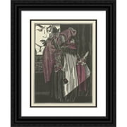 Paul Zenker 15x18 Black Ornate Wood Framed Double Matted Museum Art Print Titled - Winter is Approaching; Diners' Dress, from Doeuillet (1921)