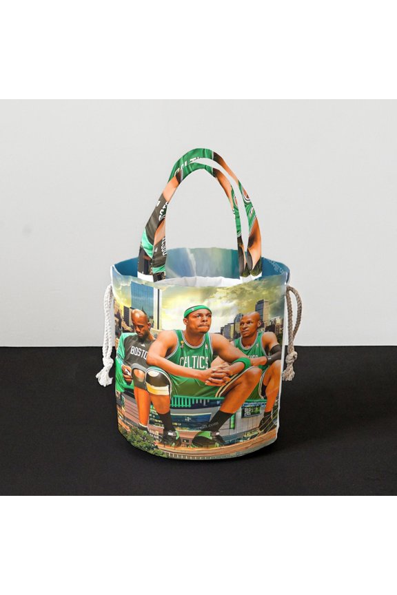 Paul and Pierce Hand Drawstring Bag-Rice Grain Suede