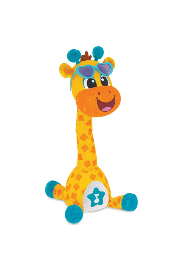 : Dancing Giraffe - Paul - Orange & Blue Animal Plush, Bright Light & Sounds Toy, Speaks-Sings-Dances, Heart-Shaped Glasses, Kids-Toddlers 2+
