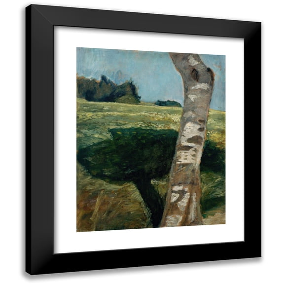 Paula Modersohn-Becker 12x14 Black Modern Framed Museum Art Print Titled - Birch Trunk (circa 1902-1903)