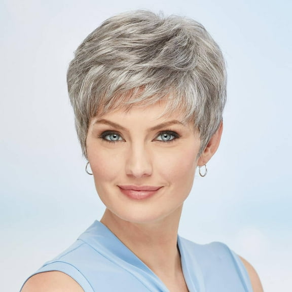 Paula Young CC Casey COOLCAP WhisperLite Wig Textured Pixie Wig with Breathable Cap and Shattered Bangs / Multi-Tonal Shades of Blonde, Silver, Brown and Red
