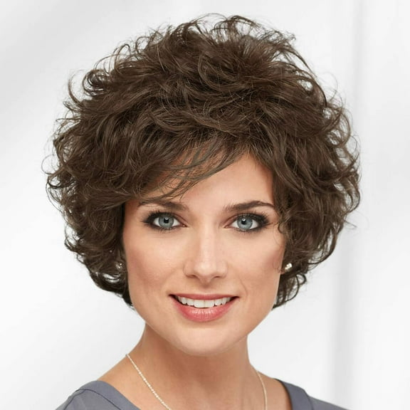 Paula Young Nora WhisperLite Wig Short, Volume-Rich Layers Of Soft, Feathery Waves/Multi-tonal Shades of Blonde, Silver, Brown, and Red