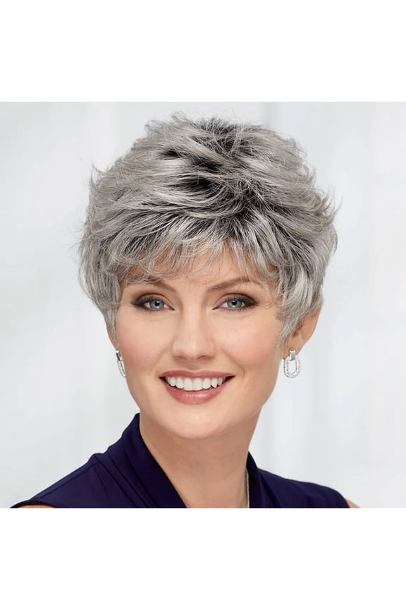 Wisped Away WhisperLite Wig Classic Short Wig with Fab Volume and Tousled Layers/Multi-Tonal Shades of Blonde, Silver, Brown and Red