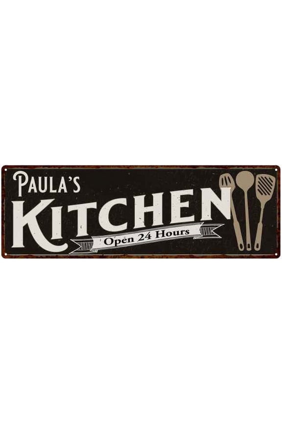 Paula's Kitchen Sign Chic Wall Decor Gift Mom 6x18 106180014098