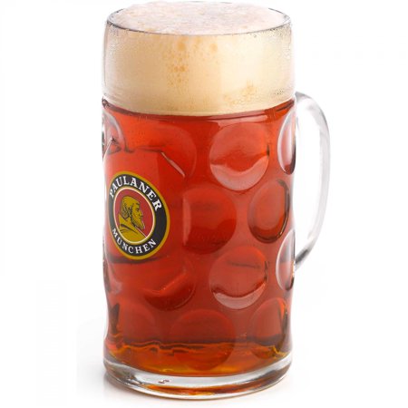 Paulaner 889564 1 Liter Paulaner Munchen Krug Dimpled Stein Mug
