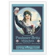 thumbnail image 1 of Paulaner-Bräu Beer - Munich Germany - Vintage Advertising Poster c.1890s - Fine Art Rolled Canvas Print (Unframed) 27in x 40in, 1 of 4