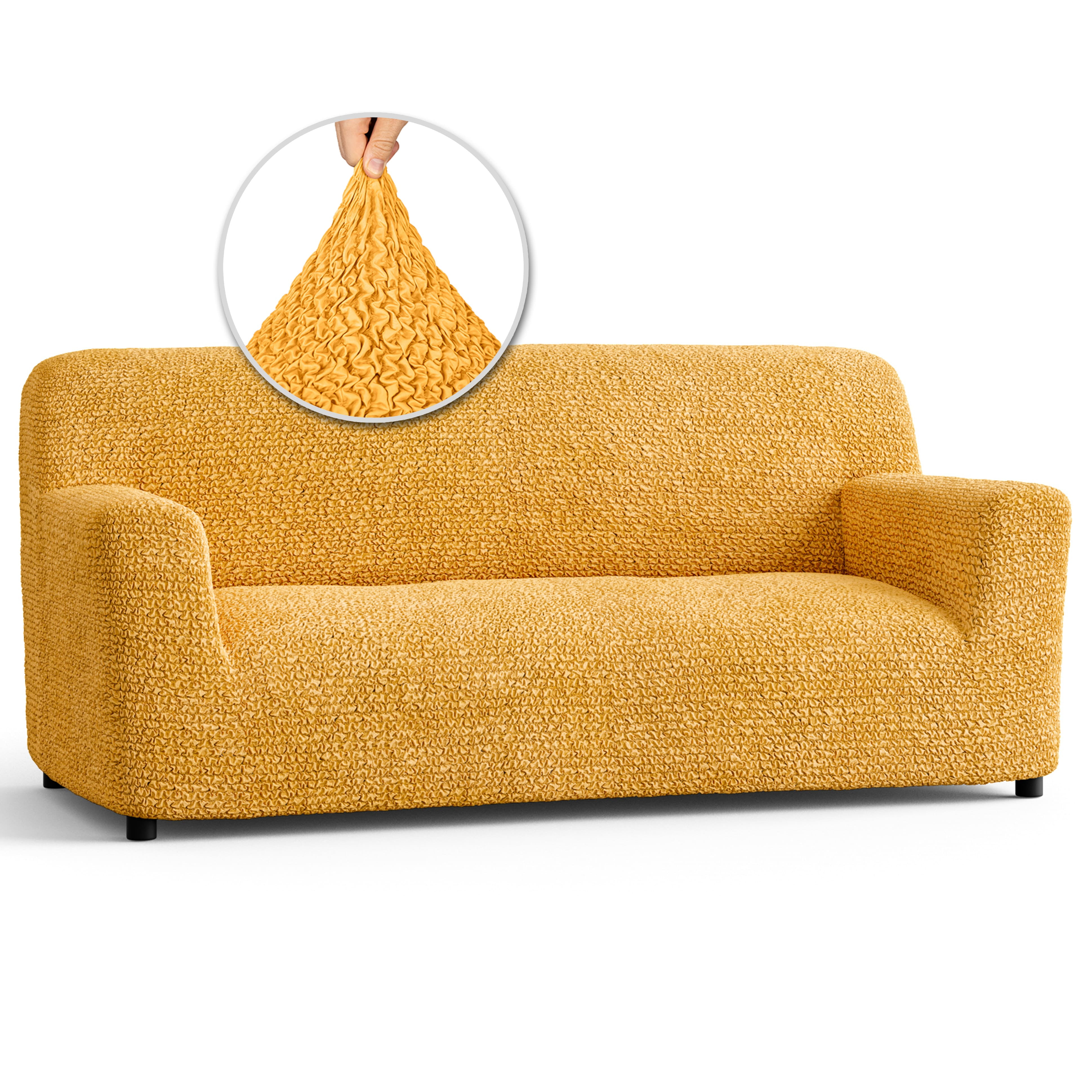Mango Polyester Blend Stretch Sofa Cover for 3-Seater