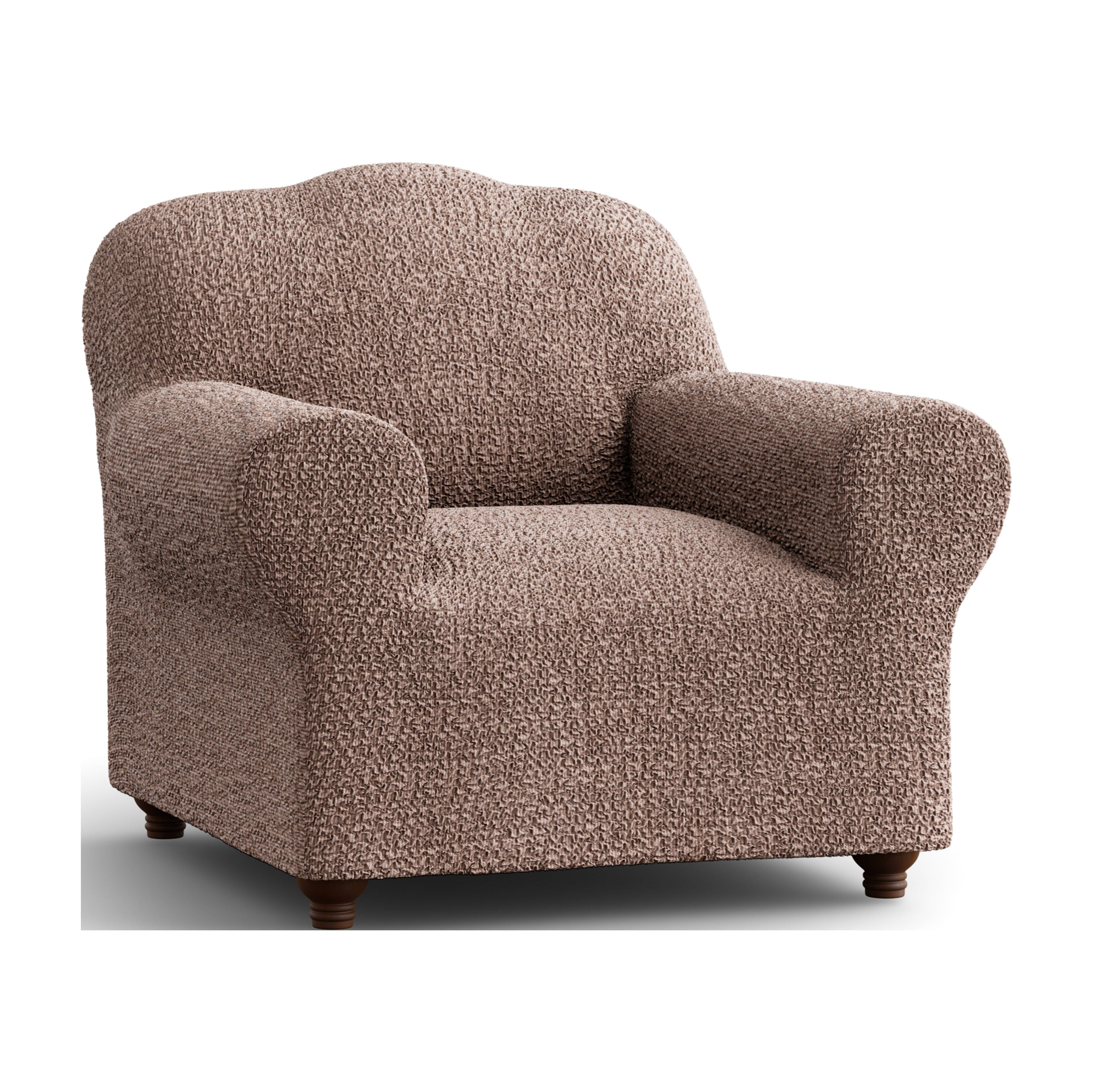 Camel Italianate Modern Stretch Armchair Slipcover, 21"-39" Wide