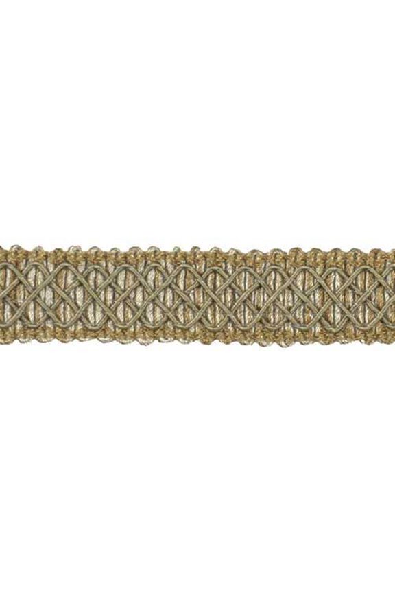 Paulette Collection - 1" width BRAID (25 Yard Roll) - BR-7006-10/25 Gold and Hunter Green