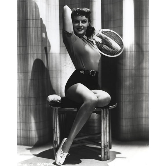 Paulette Goddard Posed in Shirt Photo Print (24 x 30)